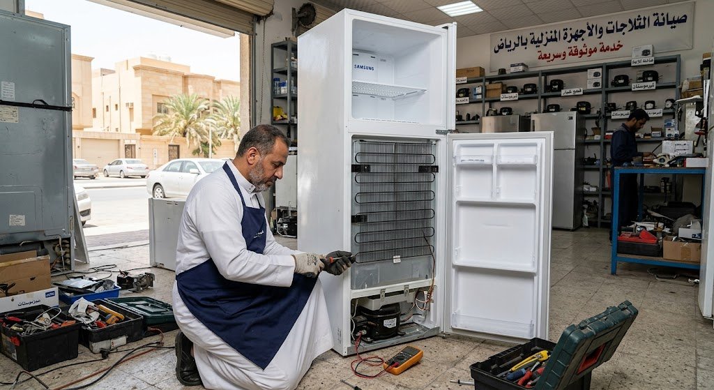 صيانة ثلاجات حي الشهداء بالرياض بأيدي خبراء مع توفير قطع غيار أصلية وضمان على الإصلاح
